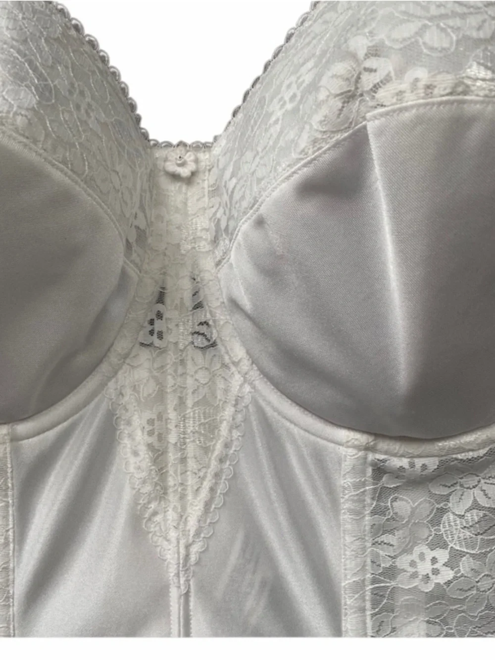 Dominique Colette White Lace Longline Corset 36F - Picture 6 of 10